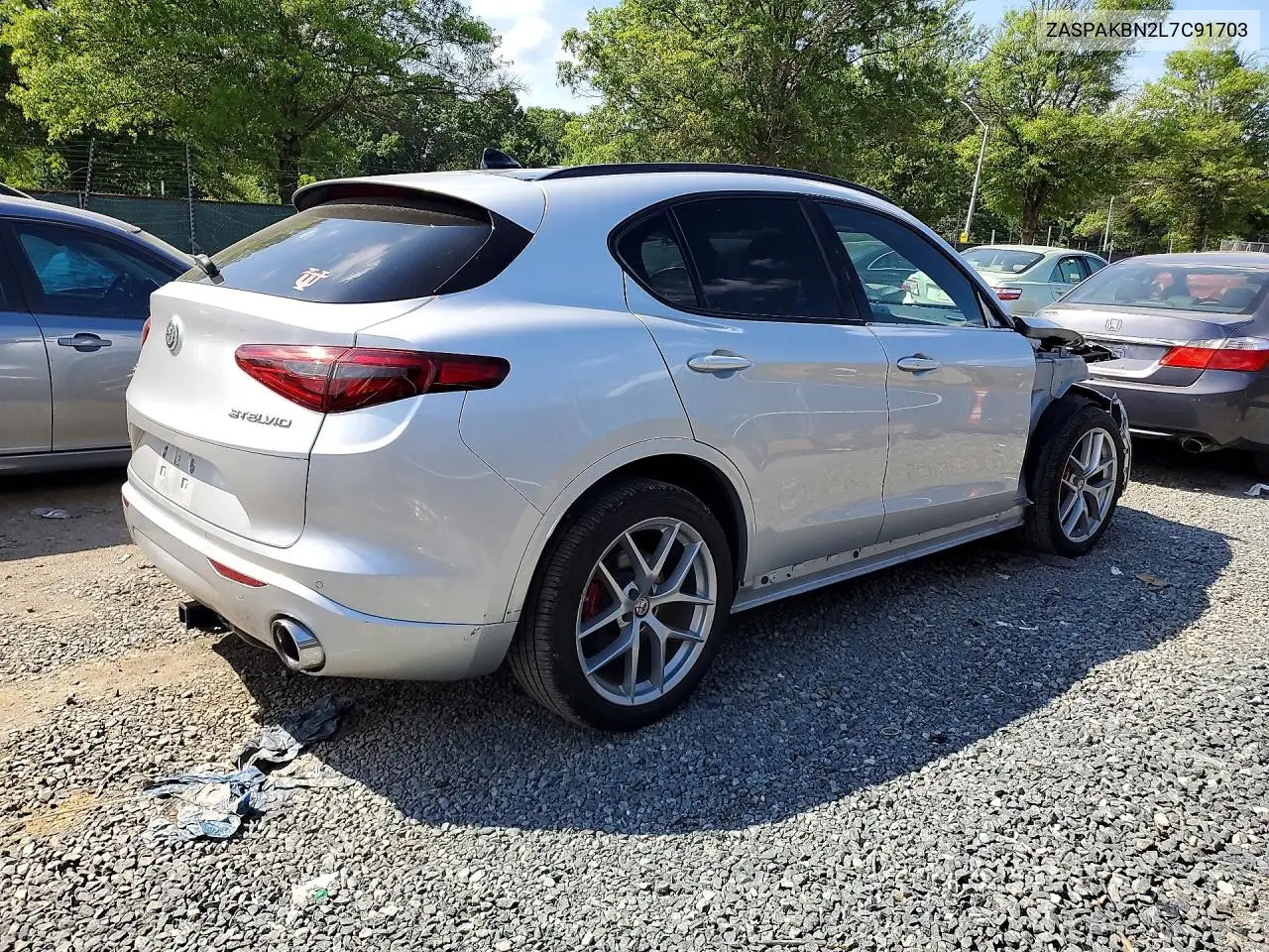 2020 Alfa Romeo Stelvio Ti VIN: ZASPAKBN2L7C91703 Lot: 56340176