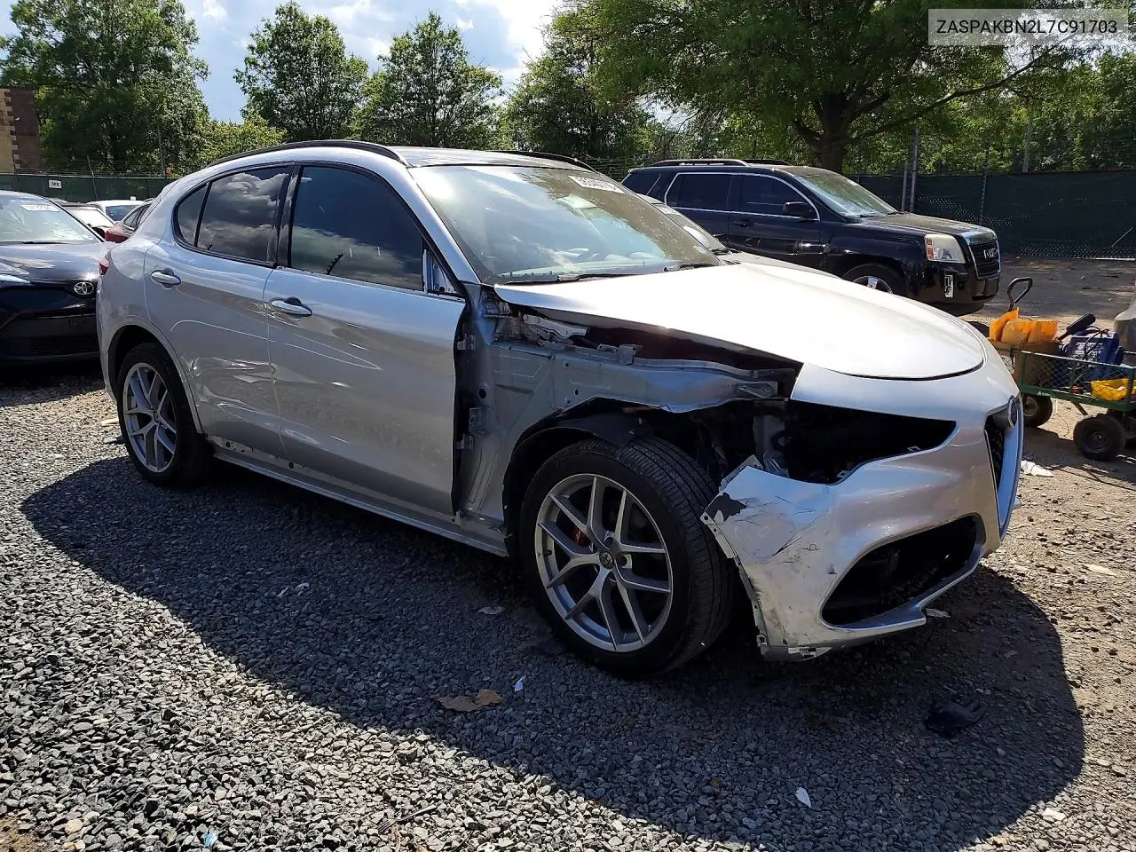 2020 Alfa Romeo Stelvio Ti VIN: ZASPAKBN2L7C91703 Lot: 56340176
