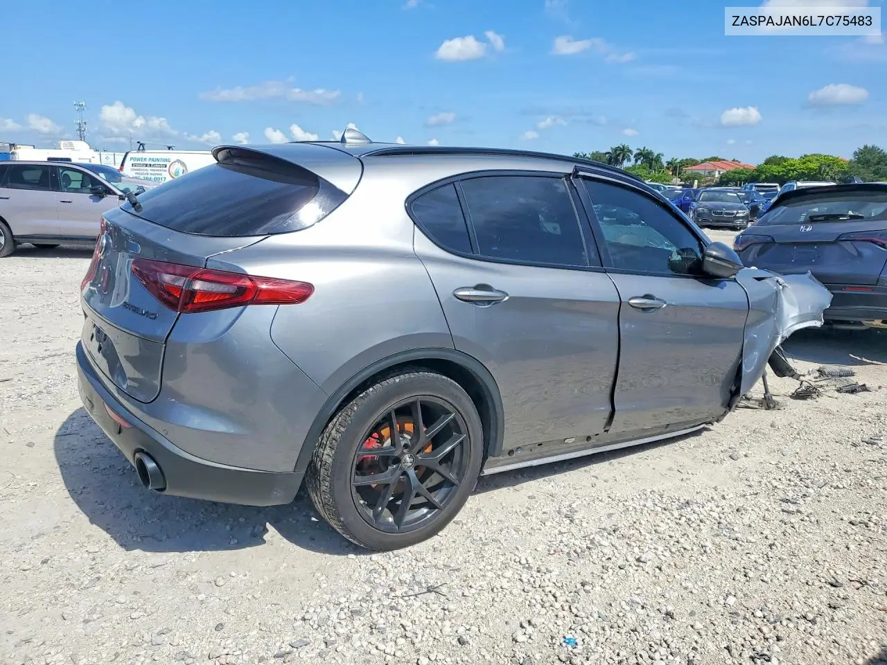 2020 Alfa Romeo Stelvio VIN: ZASPAJAN6L7C75483 Lot: 59268296
