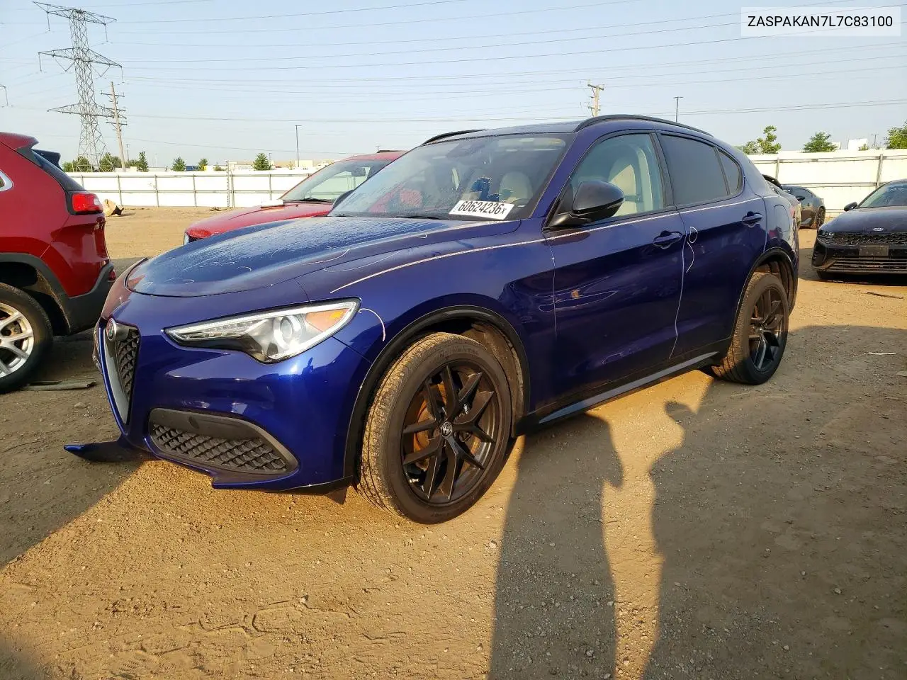 2020 Alfa Romeo Stelvio VIN: ZASPAKAN7L7C83100 Lot: 60624236