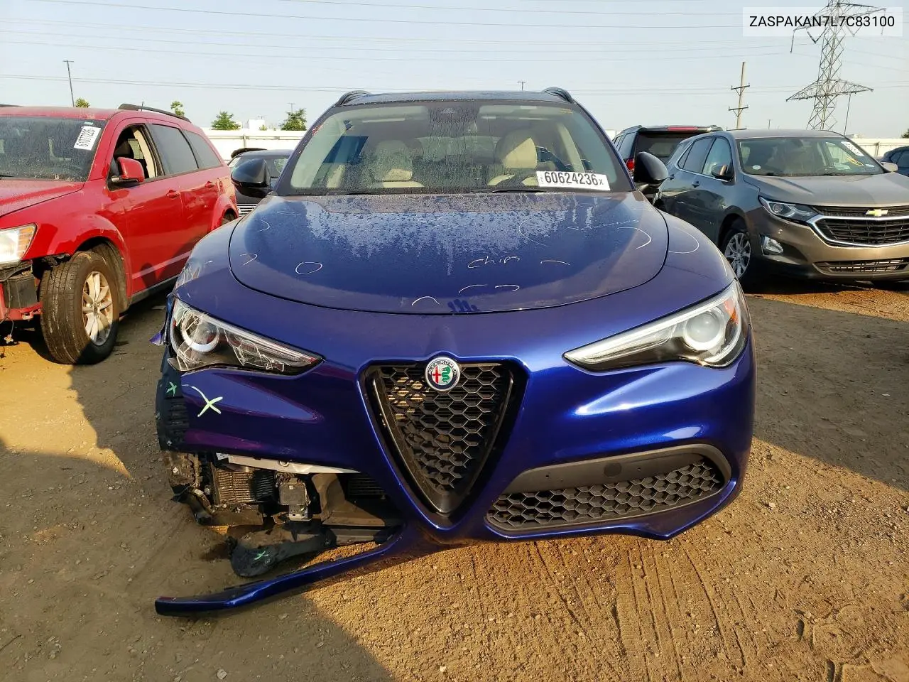 2020 Alfa Romeo Stelvio VIN: ZASPAKAN7L7C83100 Lot: 60624236