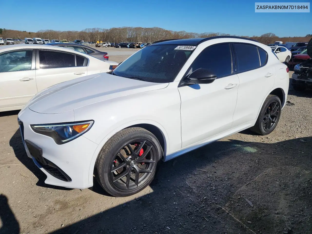 2021 Alfa Romeo Stelvio Ti VIN: ZASPAKBN0M7D18494 Lot: 50738906
