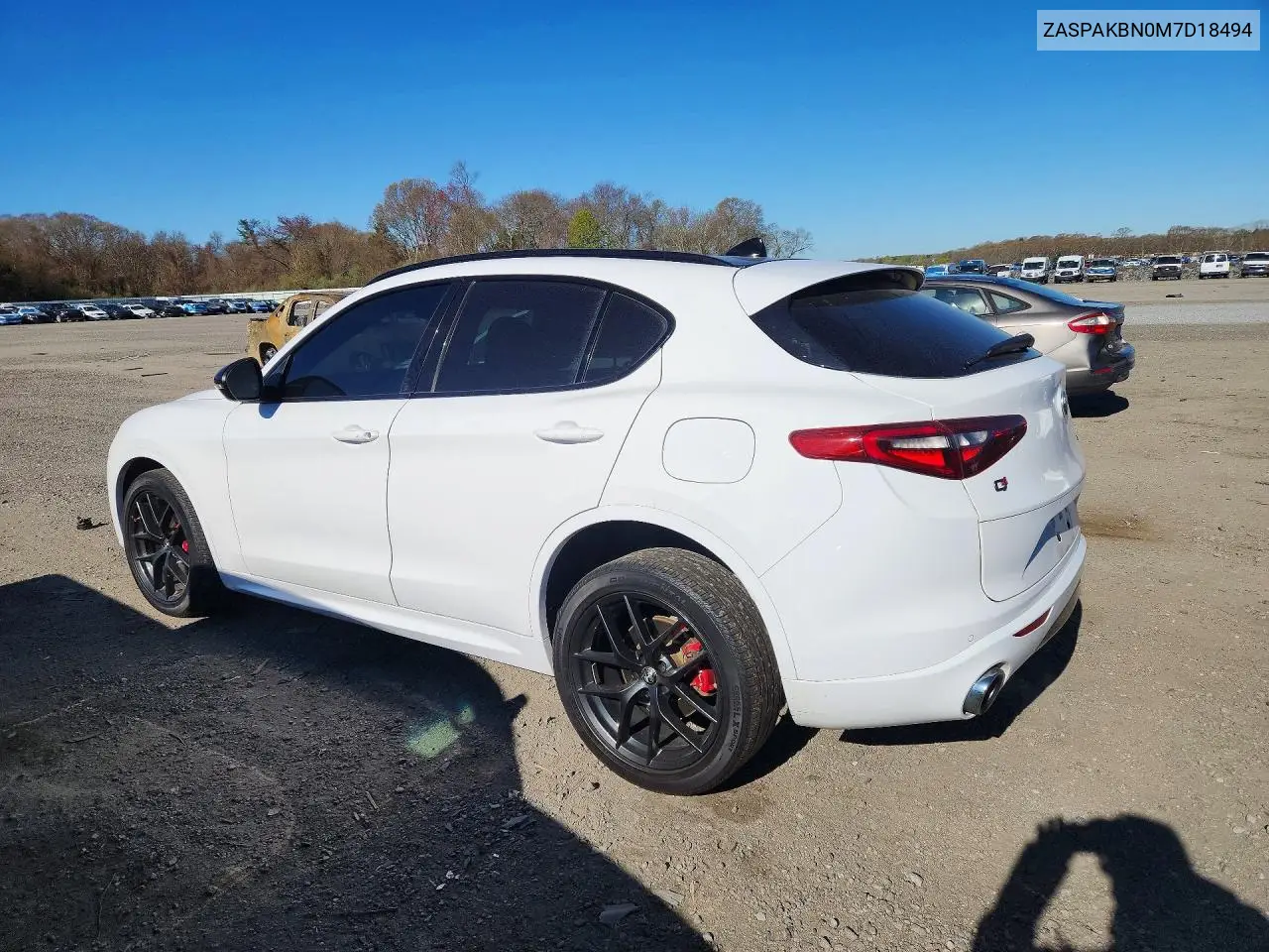 2021 Alfa Romeo Stelvio Ti VIN: ZASPAKBN0M7D18494 Lot: 50738906