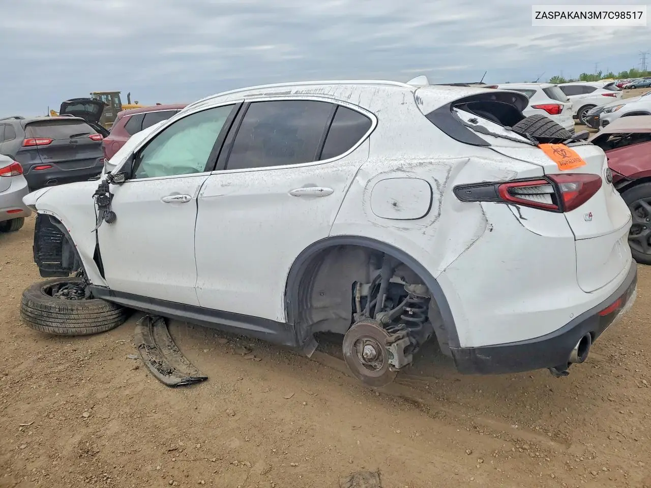 2021 Alfa Romeo Stelvio Sport VIN: ZASPAKAN3M7C98517 Lot: 53658146