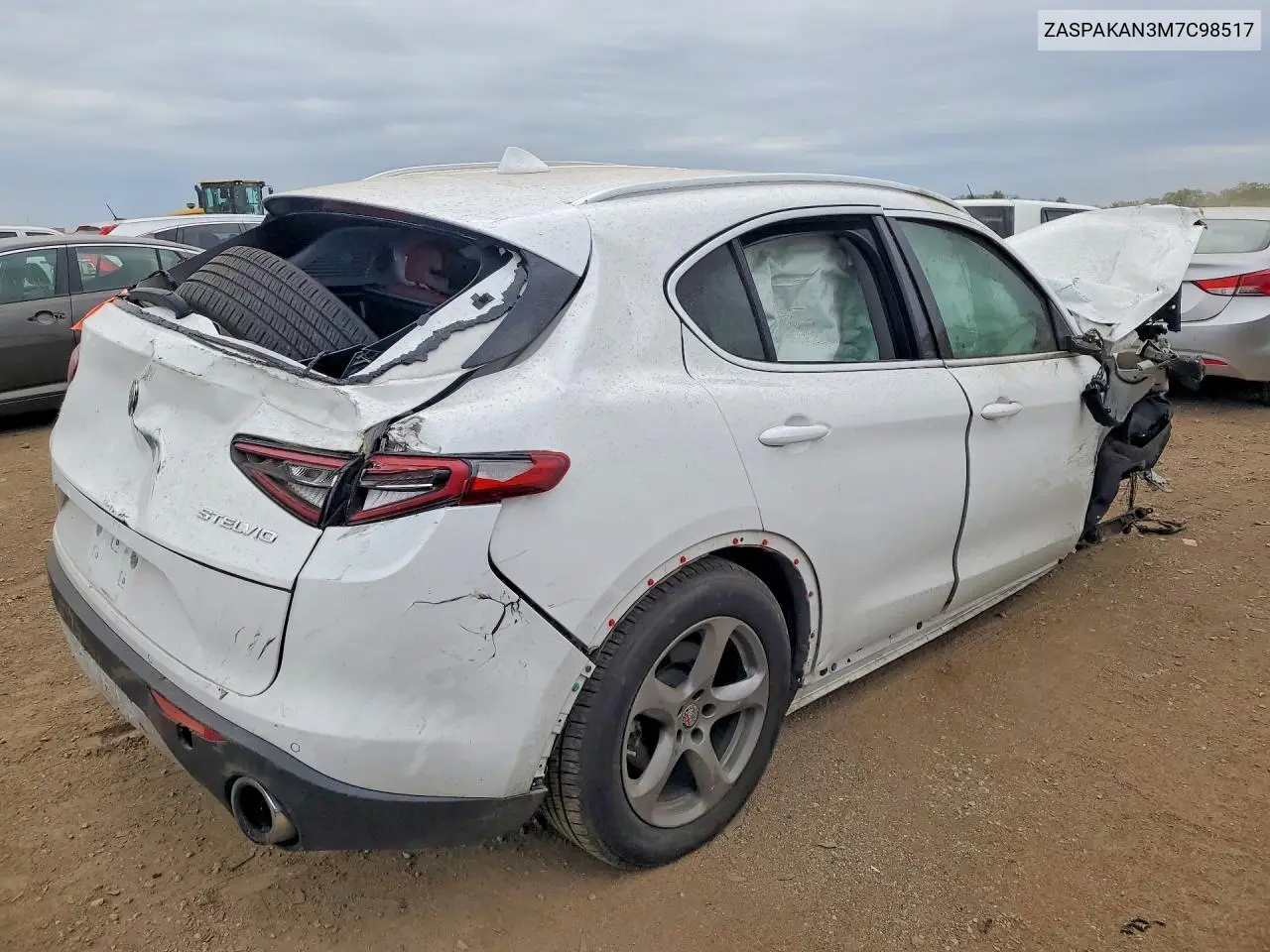 2021 Alfa Romeo Stelvio Sport VIN: ZASPAKAN3M7C98517 Lot: 53658146