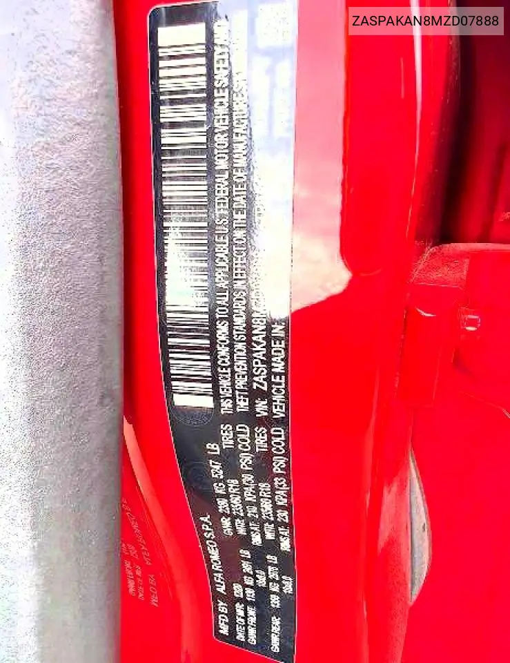 2021 Alfa Romeo Stelvio VIN: ZASPAKAN8MZD07888 Lot: 54277166