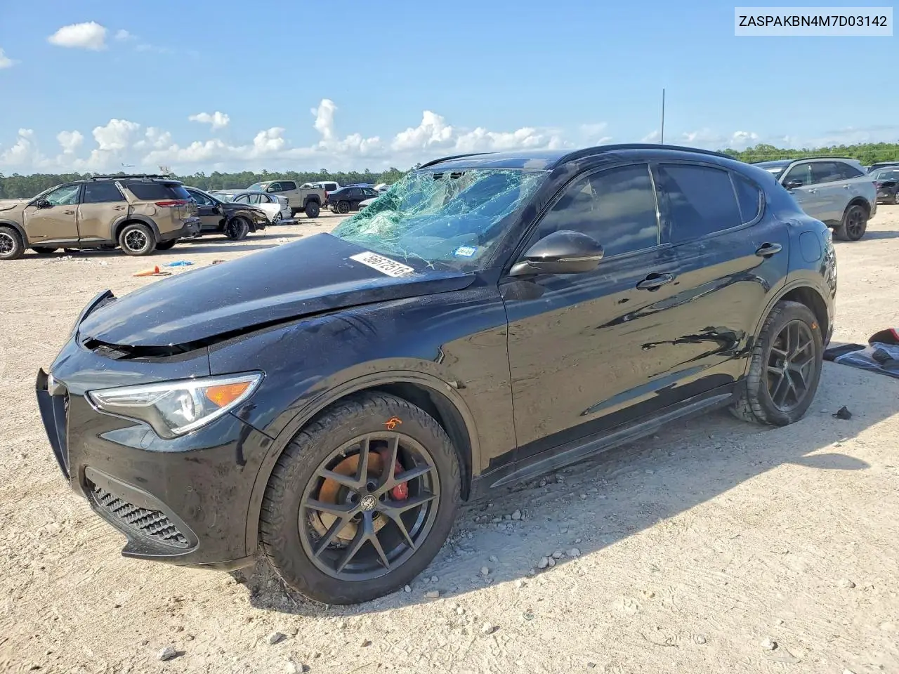 2021 Alfa Romeo Stelvio Ti VIN: ZASPAKBN4M7D03142 Lot: 56672516
