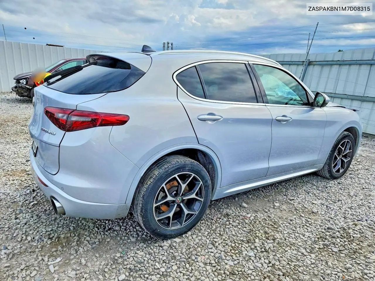 2021 Alfa Romeo Stelvio Ti VIN: ZASPAKBN1M7D08315 Lot: 57755496