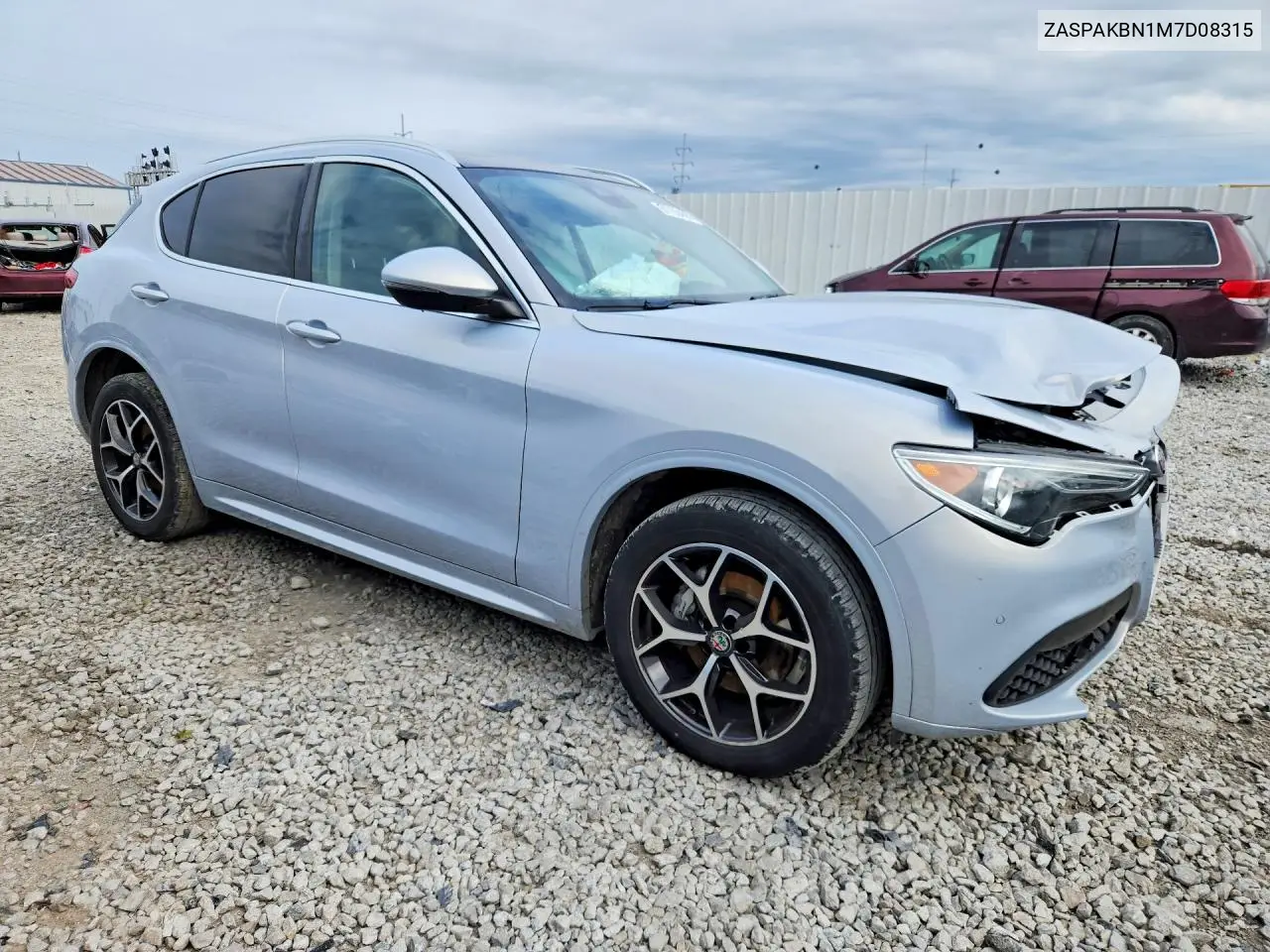 2021 Alfa Romeo Stelvio Ti VIN: ZASPAKBN1M7D08315 Lot: 57755496