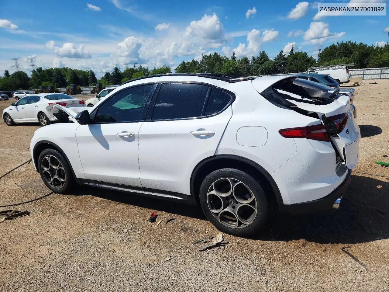 2021 Alfa Romeo Stelvio Sport VIN: ZASPAKAN2M7D01892 Lot: 58413706