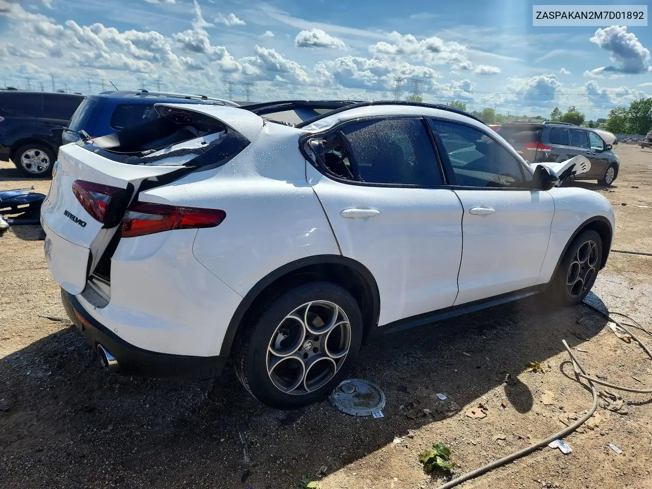 2021 Alfa Romeo Stelvio Sport VIN: ZASPAKAN2M7D01892 Lot: 58413706