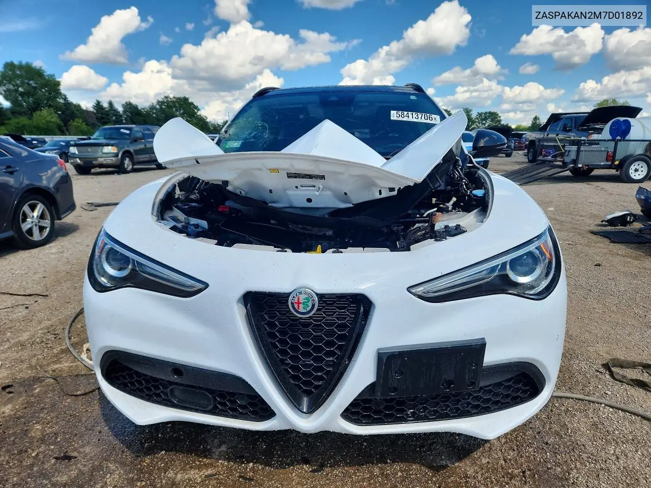 2021 Alfa Romeo Stelvio Sport VIN: ZASPAKAN2M7D01892 Lot: 58413706