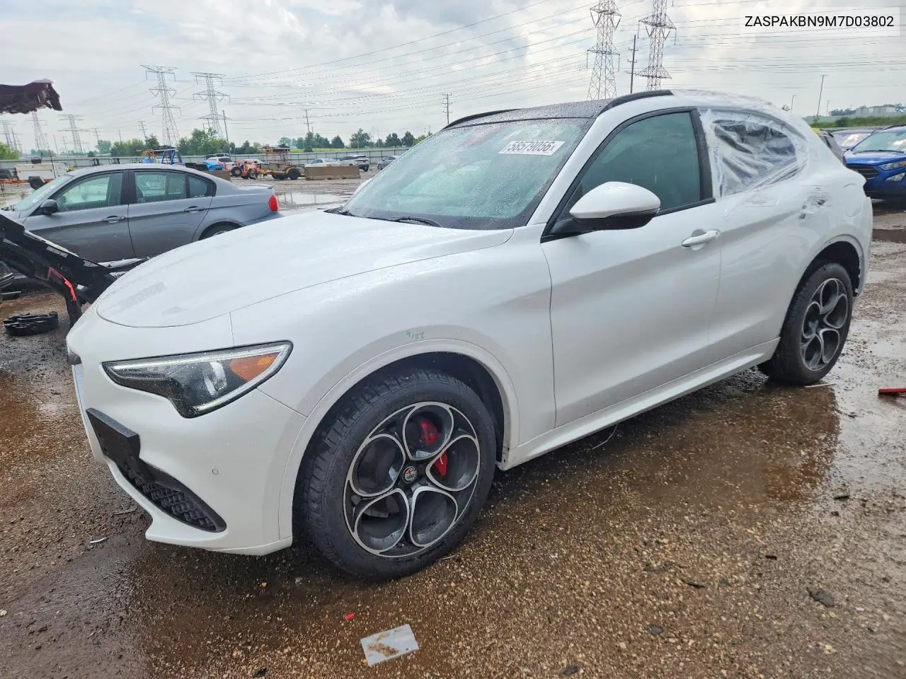 2021 Alfa Romeo Stelvio Ti VIN: ZASPAKBN9M7D03802 Lot: 58579056