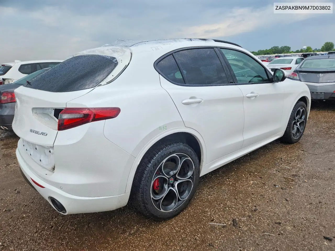 2021 Alfa Romeo Stelvio Ti VIN: ZASPAKBN9M7D03802 Lot: 58579056