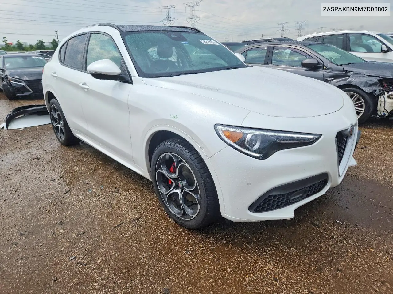 2021 Alfa Romeo Stelvio Ti VIN: ZASPAKBN9M7D03802 Lot: 58579056
