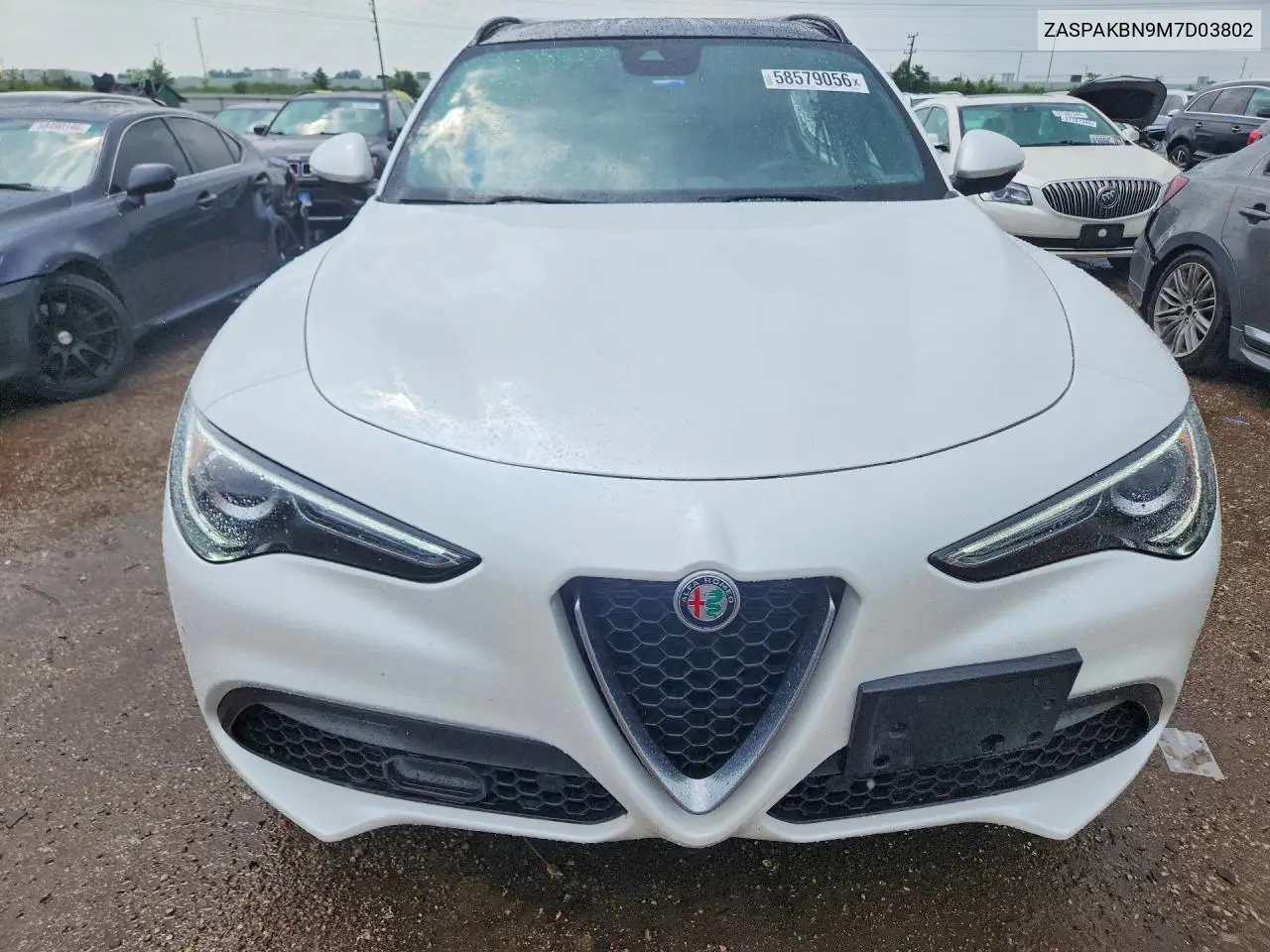 2021 Alfa Romeo Stelvio Ti VIN: ZASPAKBN9M7D03802 Lot: 58579056