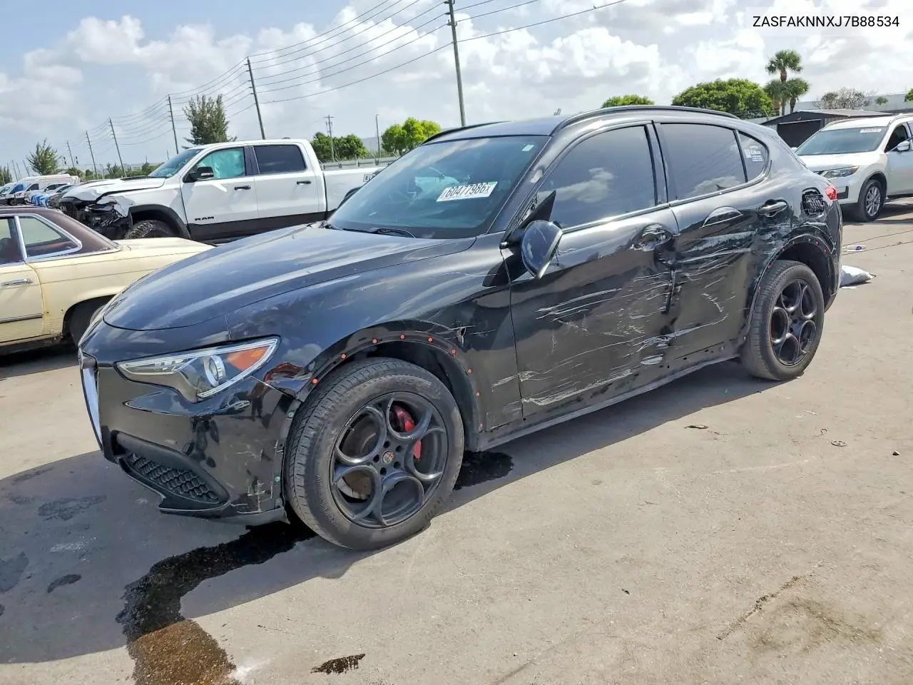 2021 Alfa Romeo Stelvio Ti Sport VIN: ZASFAKNNXJ7B88534 Lot: 60477986