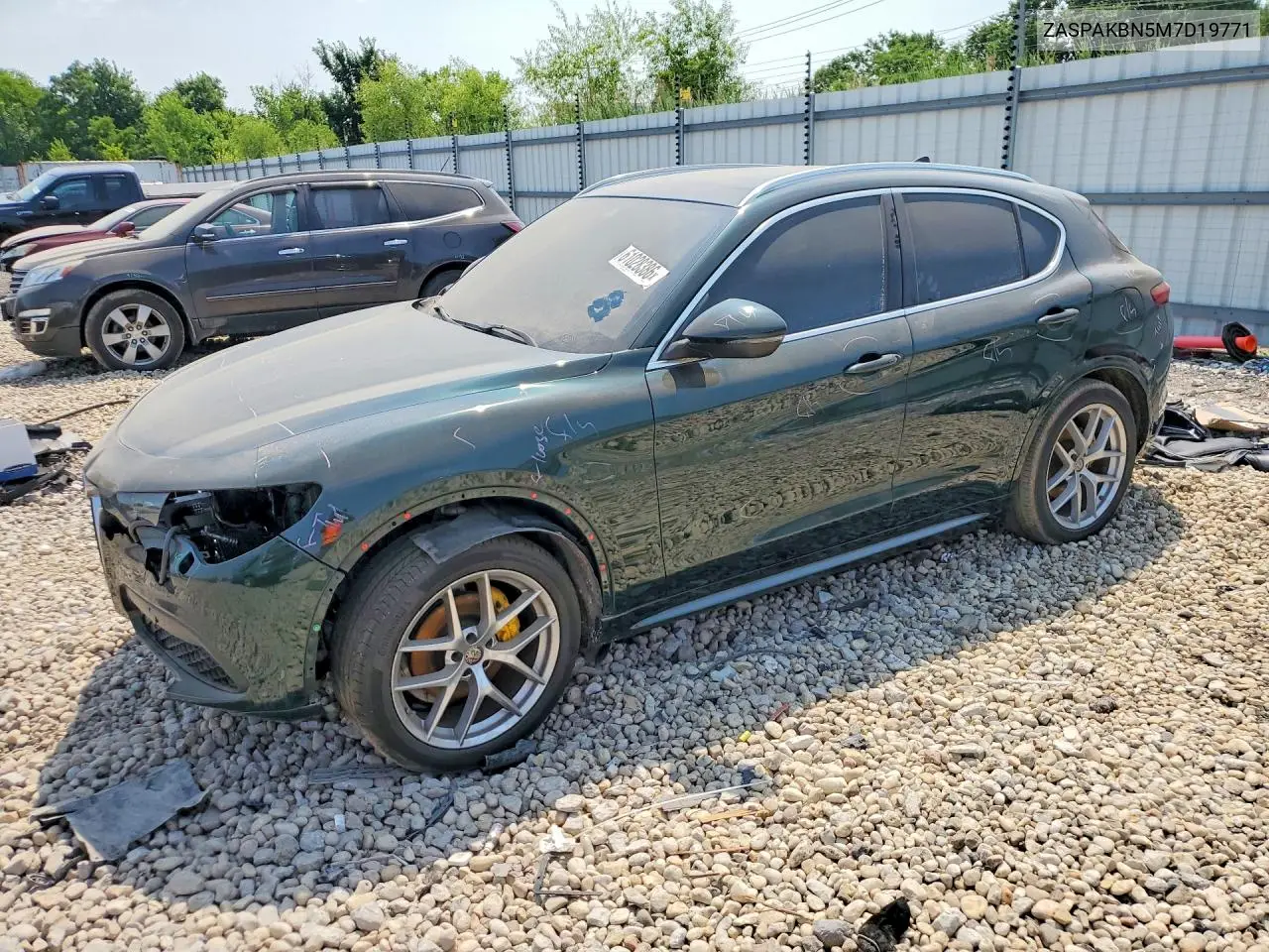 2021 Alfa Romeo Stelvio Ti VIN: ZASPAKBN5M7D19771 Lot: 61028386