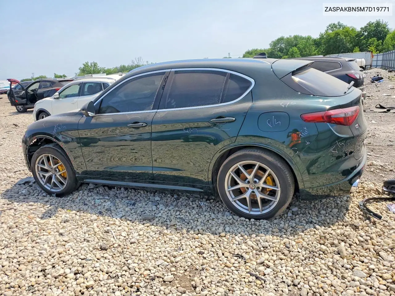 2021 Alfa Romeo Stelvio Ti VIN: ZASPAKBN5M7D19771 Lot: 61028386