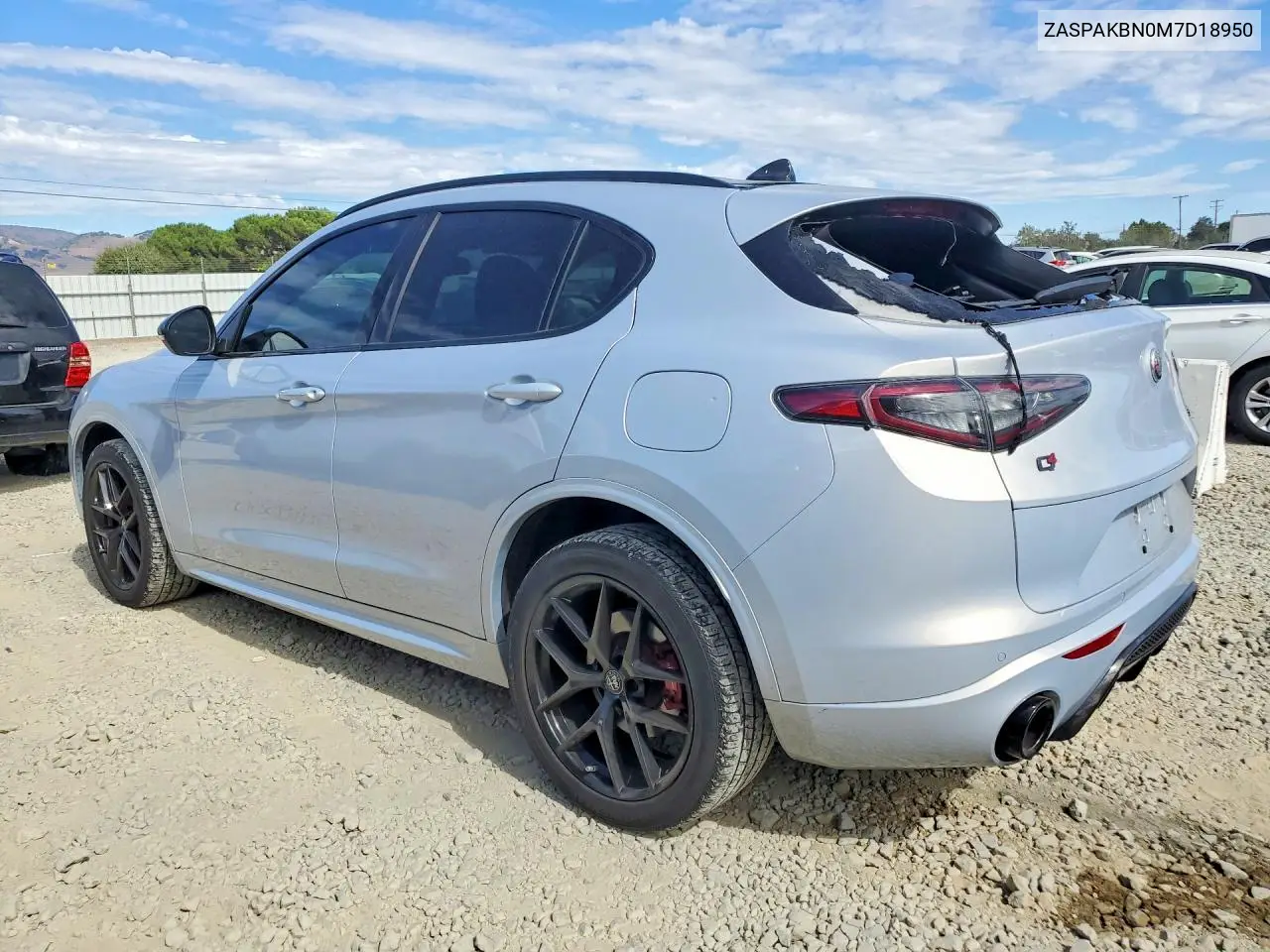 2021 Alfa Romeo Stelvio Ti VIN: ZASPAKBN0M7D18950 Lot: 61555296