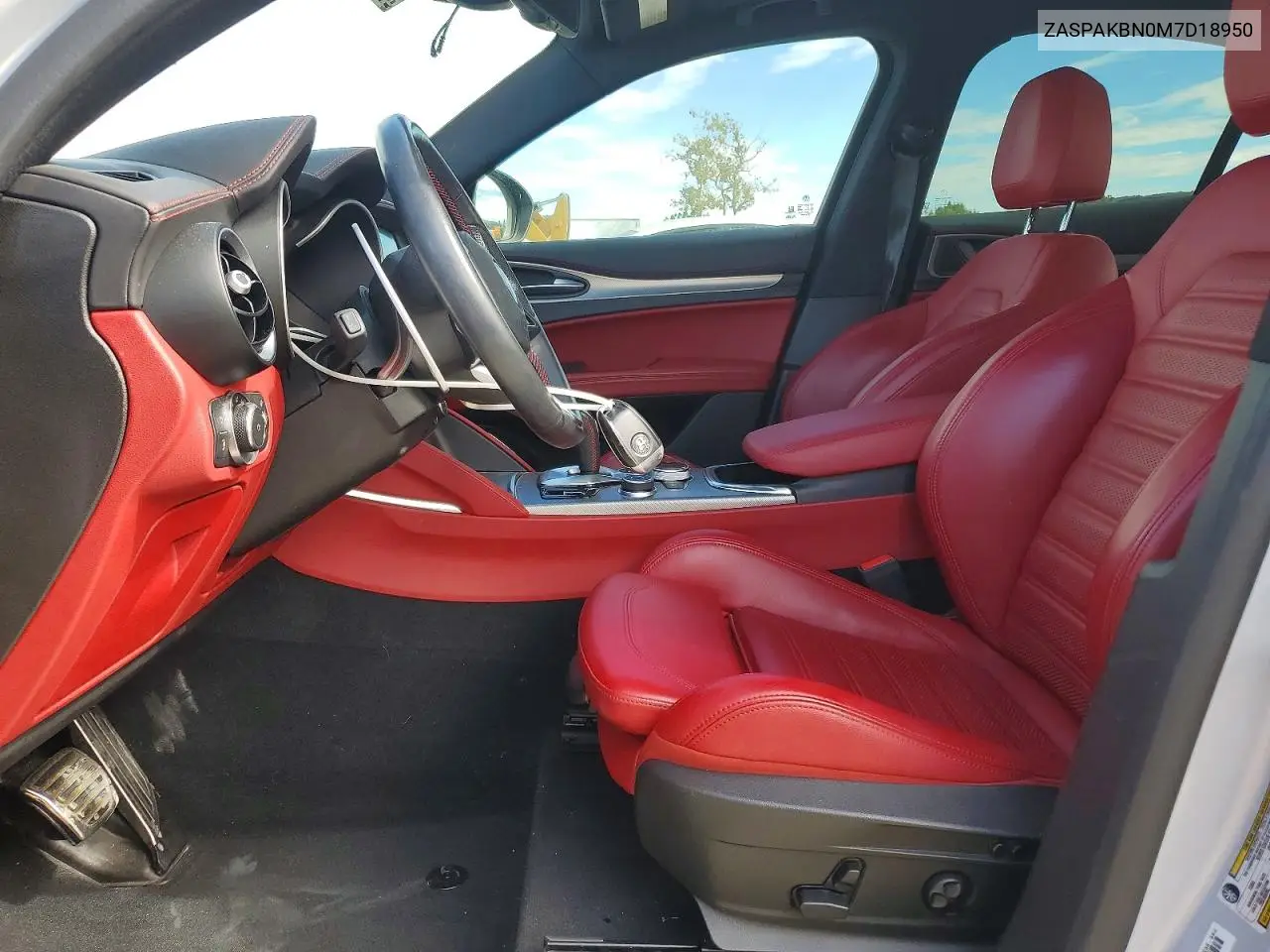 2021 Alfa Romeo Stelvio Ti VIN: ZASPAKBN0M7D18950 Lot: 61555296