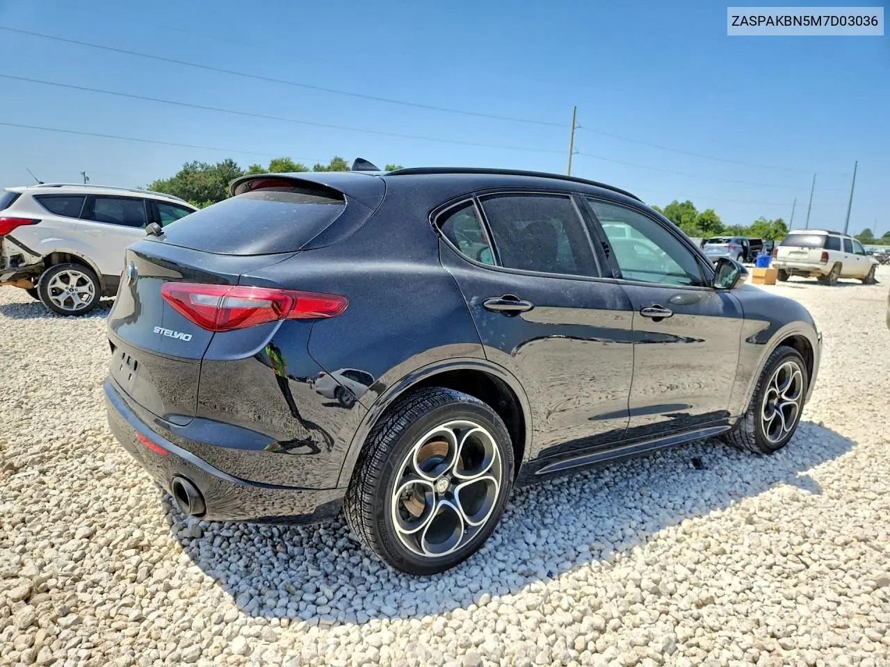 2021 Alfa Romeo Stelvio Ti VIN: ZASPAKBN5M7D03036 Lot: 62194186
