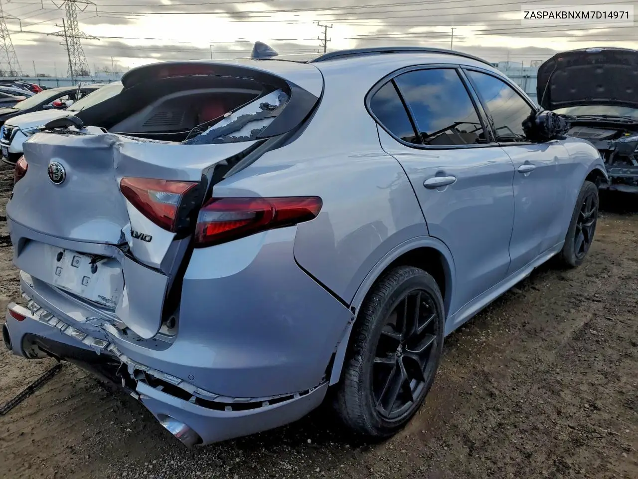 2021 Alfa Romeo Stelvio Ti VIN: ZASPAKBNXM7D14971 Lot: 99846665