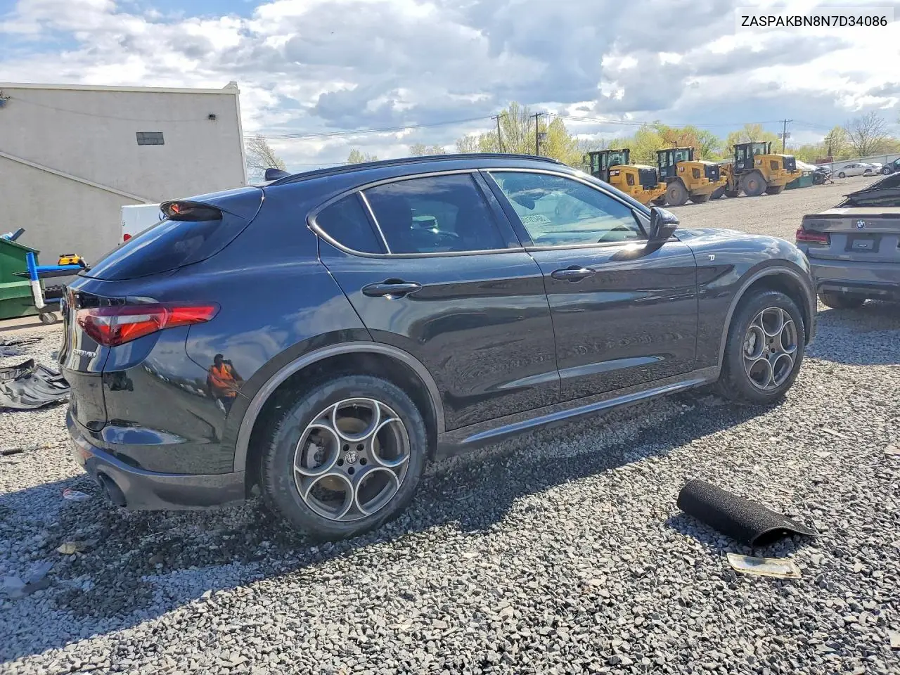 2022 Alfa Romeo Stelvio Ti VIN: ZASPAKBN8N7D34086 Lot: 50426106
