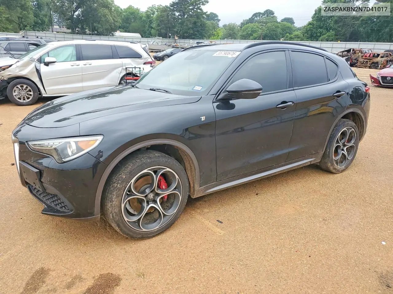 2022 Alfa Romeo Stelvio Ti VIN: ZASPAKBN2N7D41017 Lot: 55790676