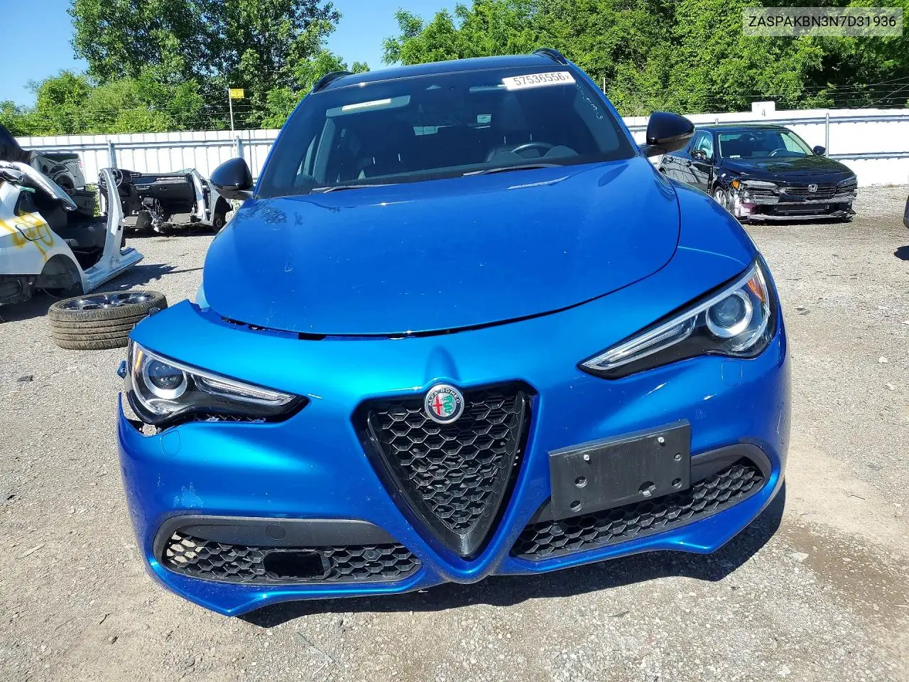 2022 Alfa Romeo Stelvio Ti VIN: ZASPAKBN3N7D31936 Lot: 57536556