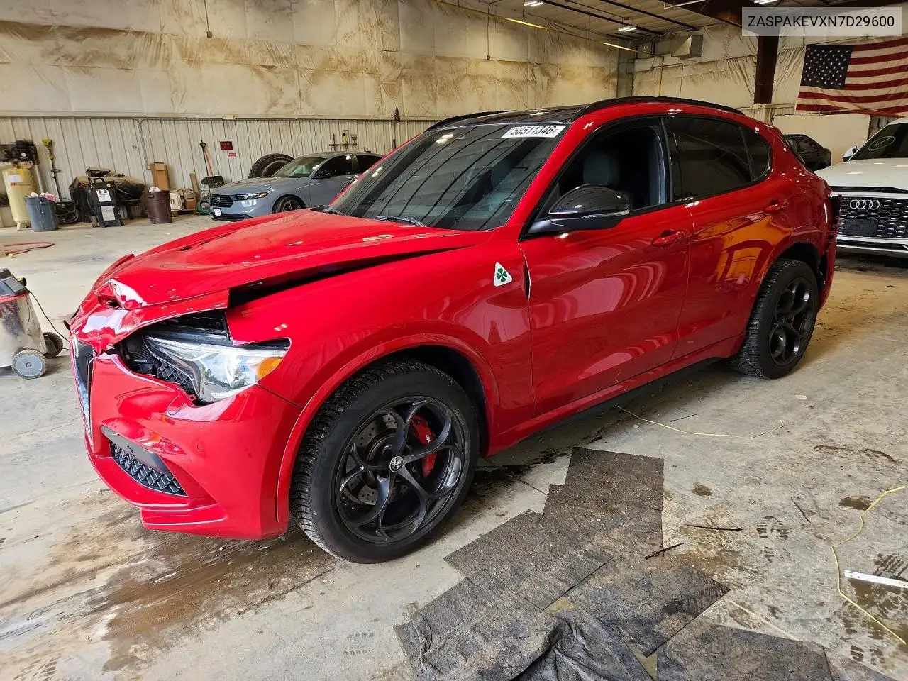 2022 Alfa Romeo Stelvio Quadrifoglio VIN: ZASPAKEVXN7D29600 Lot: 58511346