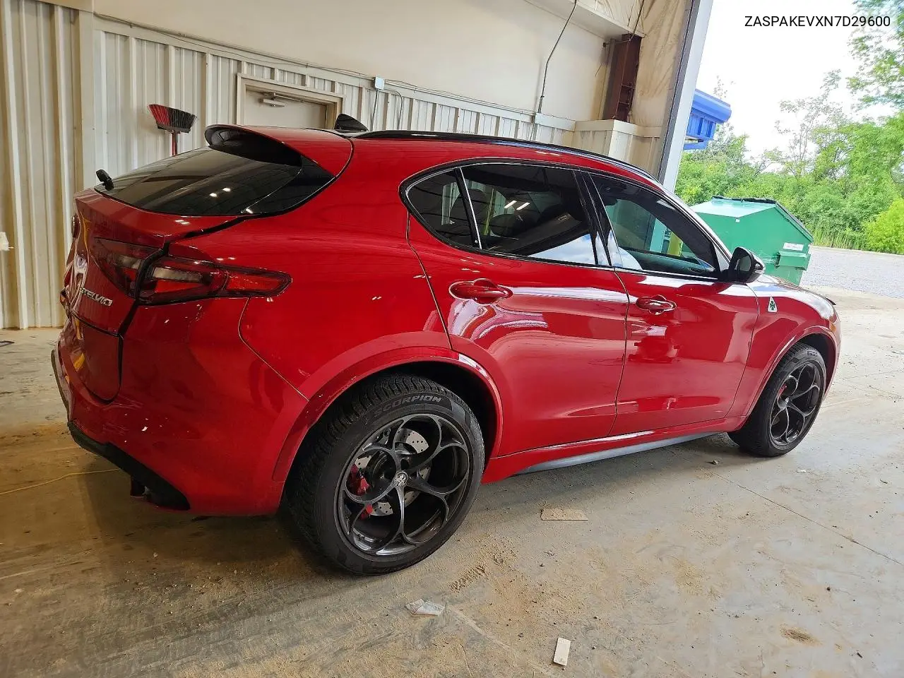 2022 Alfa Romeo Stelvio Quadrifoglio VIN: ZASPAKEVXN7D29600 Lot: 58511346