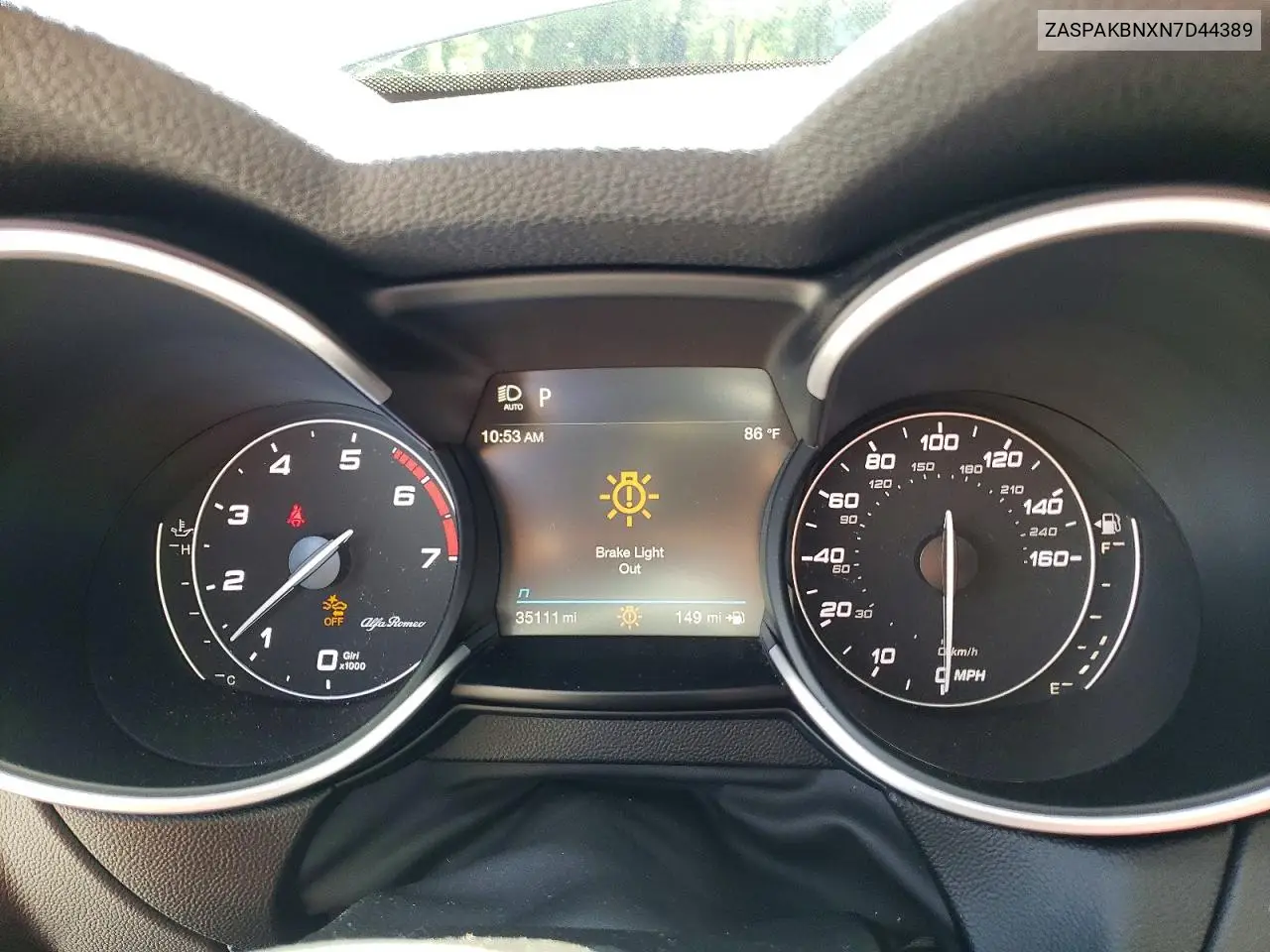 2022 Alfa Romeo Stelvio Ti VIN: ZASPAKBNXN7D44389 Lot: 60301206