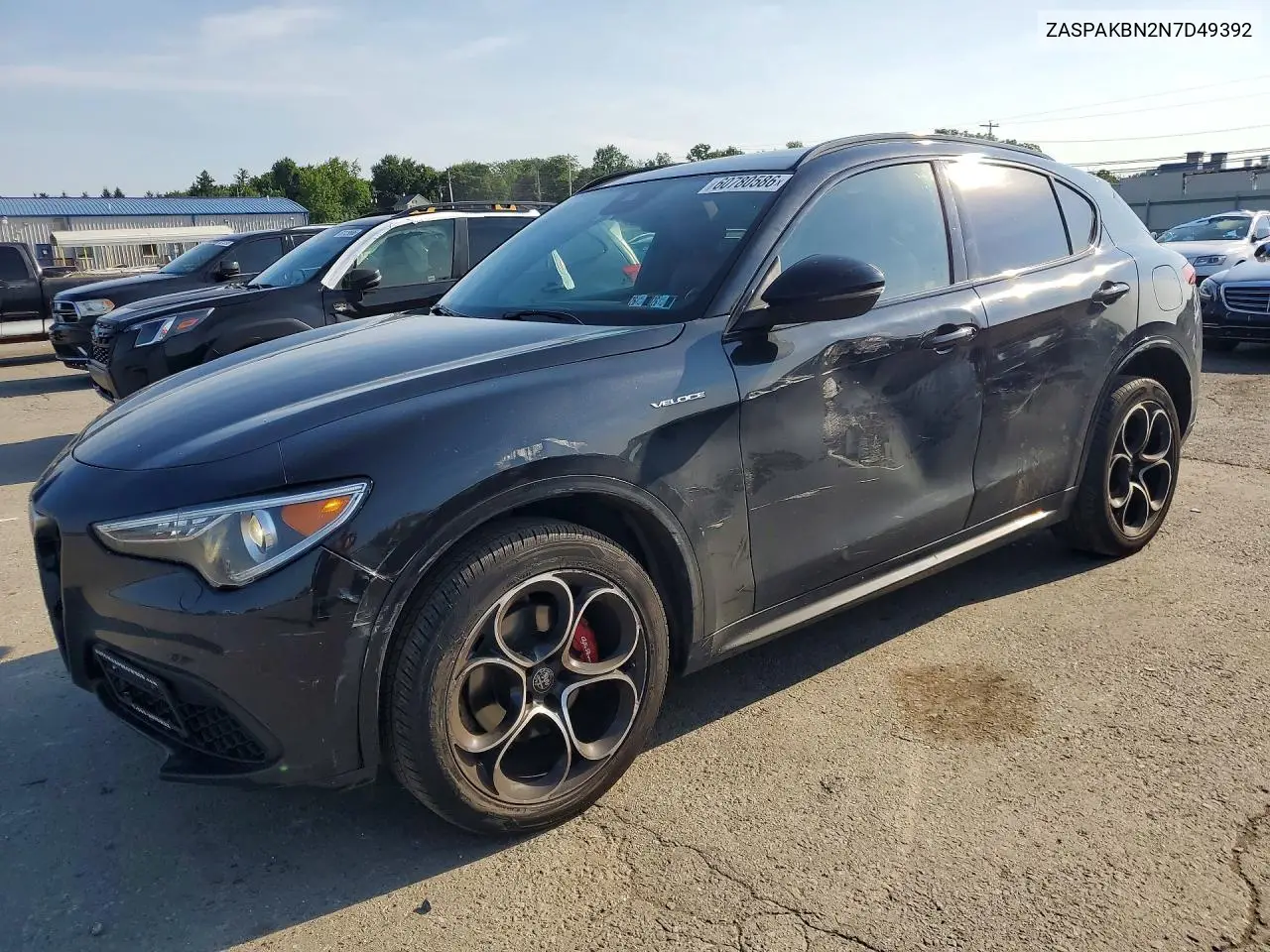 2022 Alfa Romeo Stelvio Ti/Ti Sport VIN: ZASPAKBN2N7D49392 Lot: 60780586