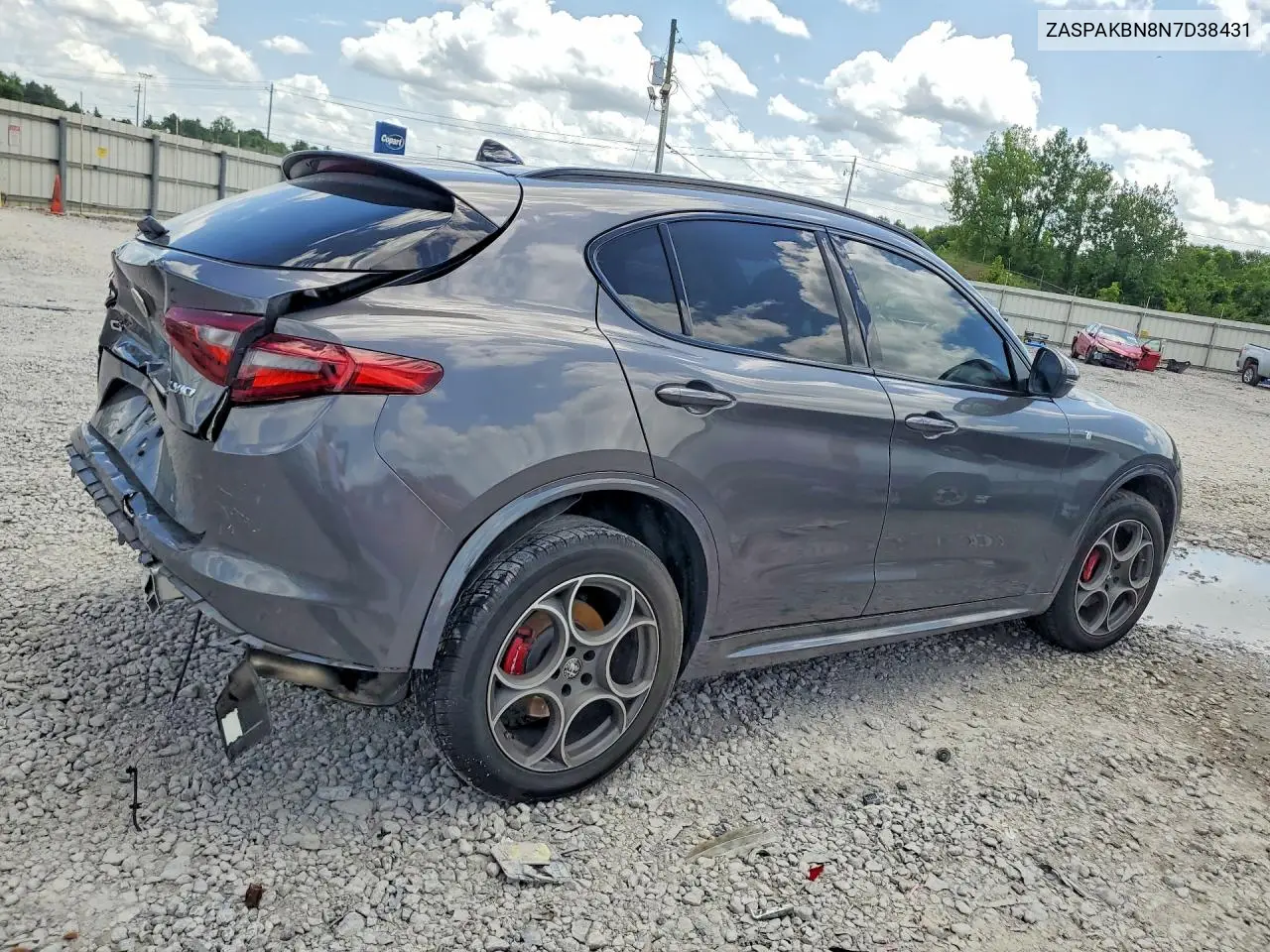 2022 Alfa Romeo Stelvio Ti VIN: ZASPAKBN8N7D38431 Lot: 61385726