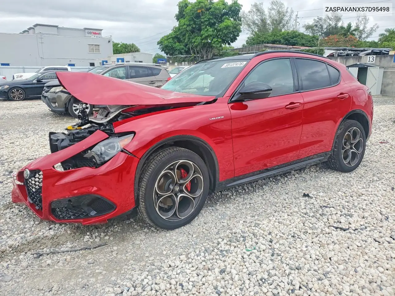 2025 Alfa Romeo Stelvio Base/Sprint/Intensa VIN: ZASPAKANXS7D95498 Lot: 55137476