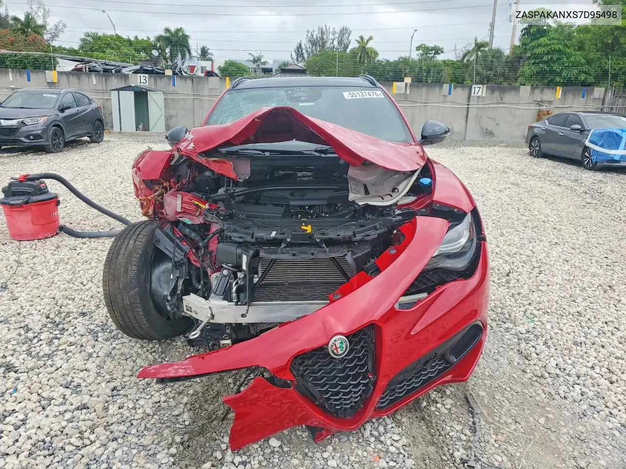 2025 Alfa Romeo Stelvio Base/Sprint/Intensa VIN: ZASPAKANXS7D95498 Lot: 55137476