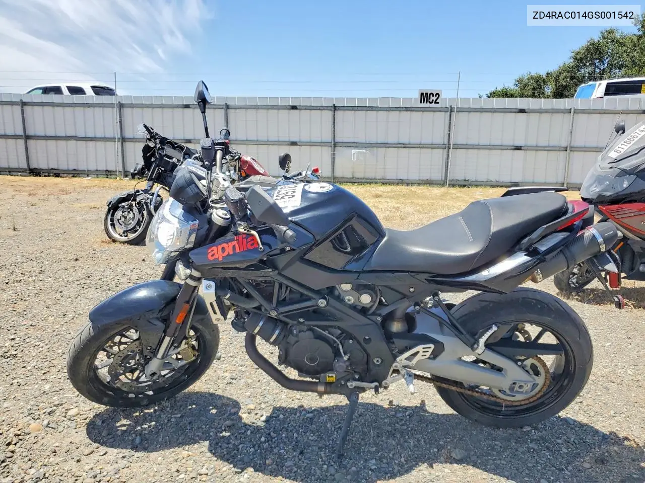 2016 Aprilia Shiver 750 VIN: ZD4RAC014GS001542 Lot: 59720826