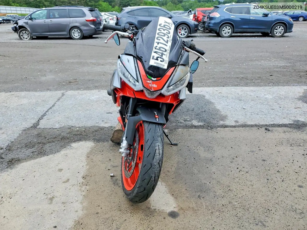2021 Aprilia Tuono 660 VIN: ZD4KSUE03MS000219 Lot: 54612936
