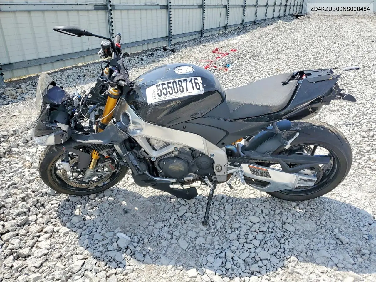 2022 Aprilia Tuono V4 1100 Factory VIN: ZD4KZUB09NS000484 Lot: 55508716