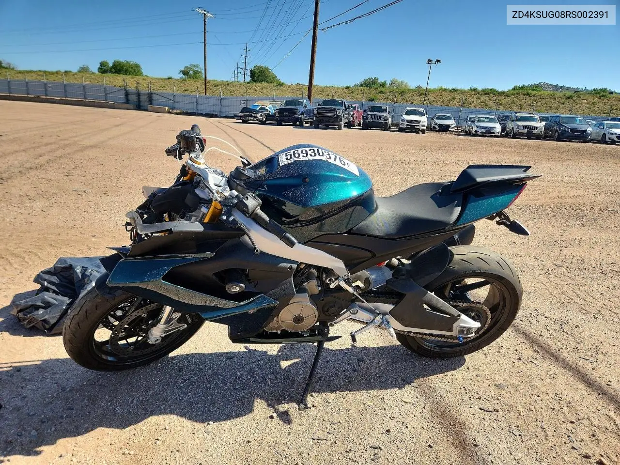 2024 Aprilia Rs 660 VIN: ZD4KSUG08RS002391 Lot: 56930376