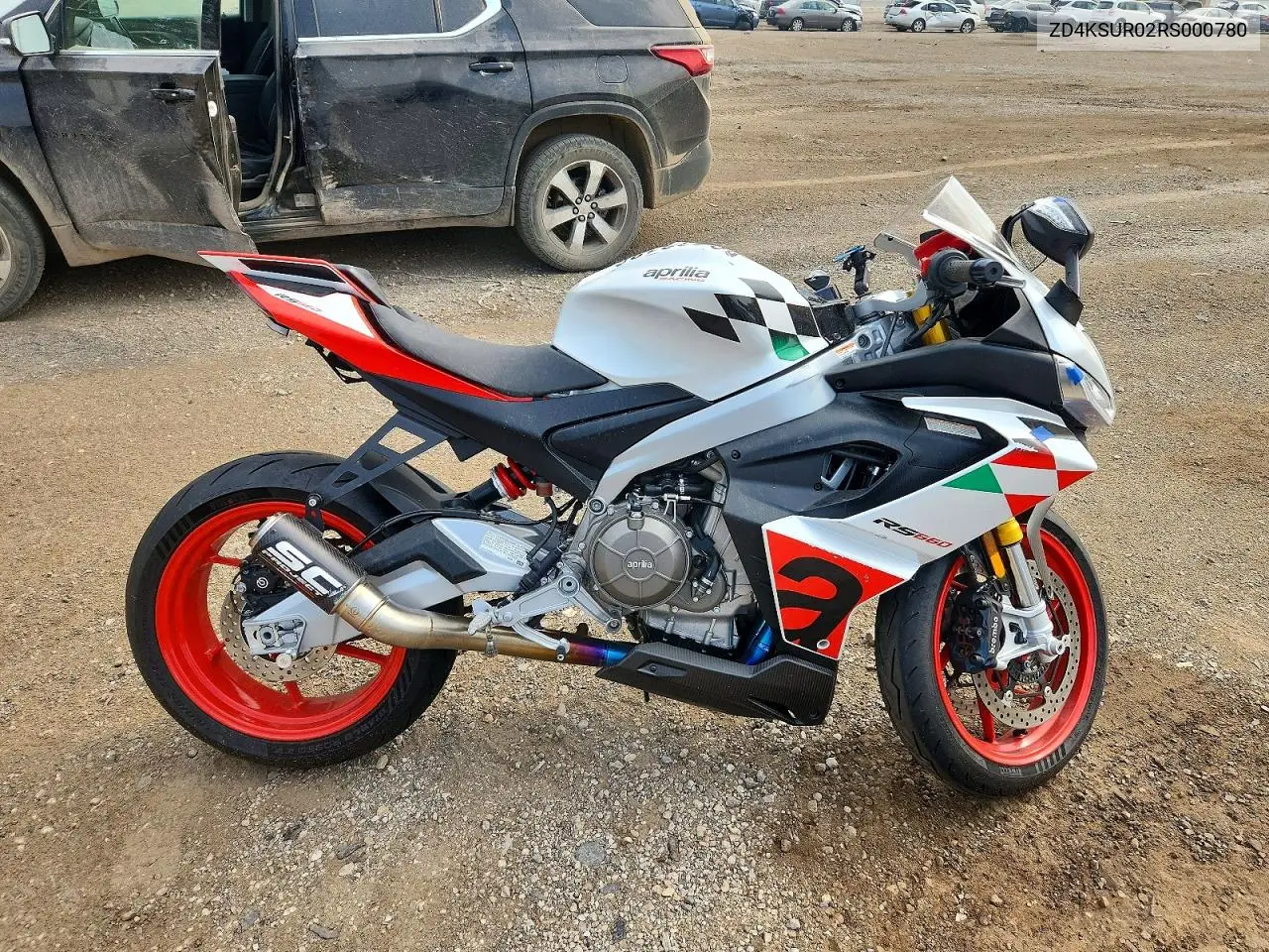 2024 Aprilia Rs 660 Extrema VIN: ZD4KSUR02RS000780 Lot: 60738186