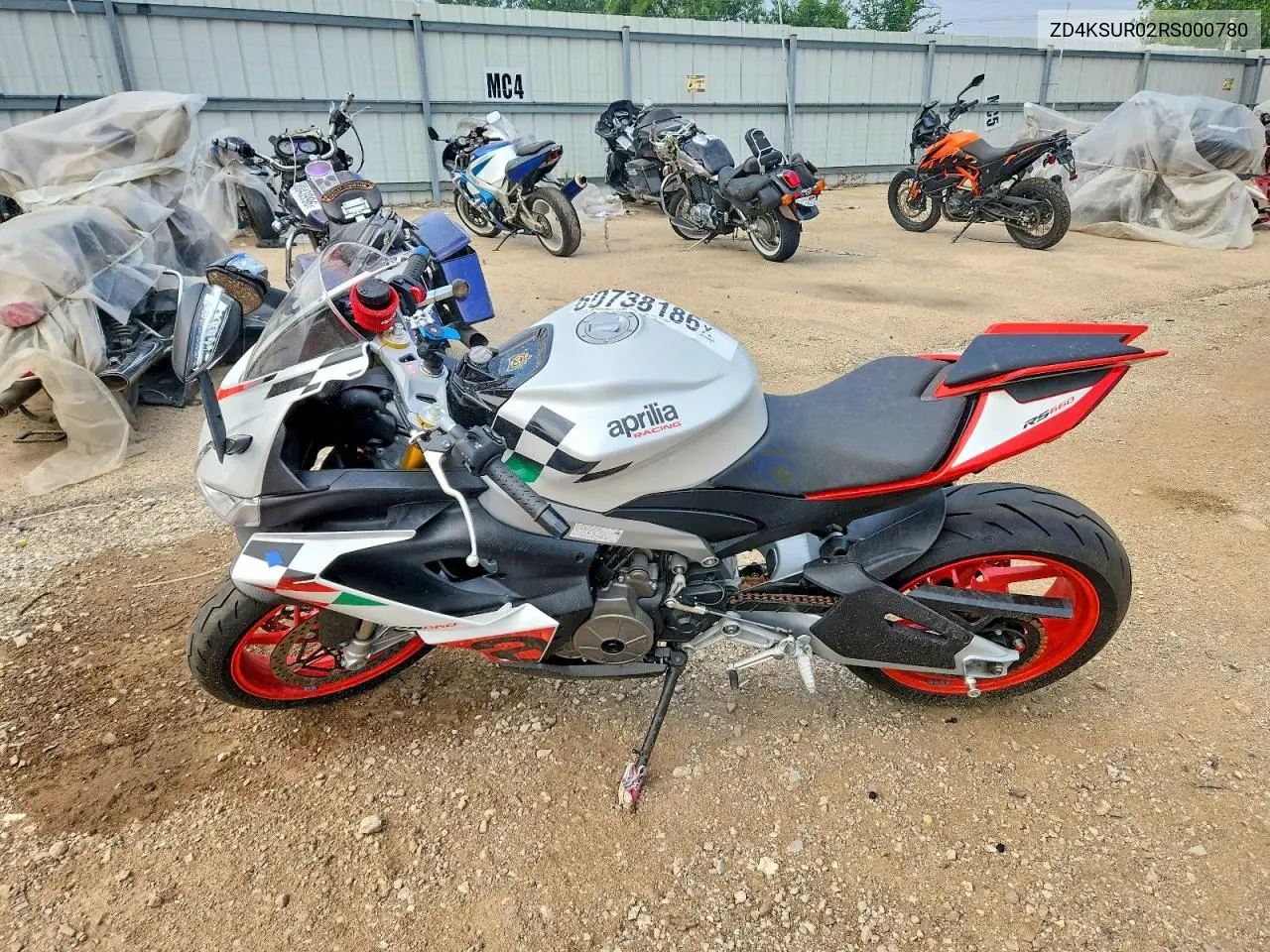 2024 Aprilia Rs 660 Extrema VIN: ZD4KSUR02RS000780 Lot: 60738186
