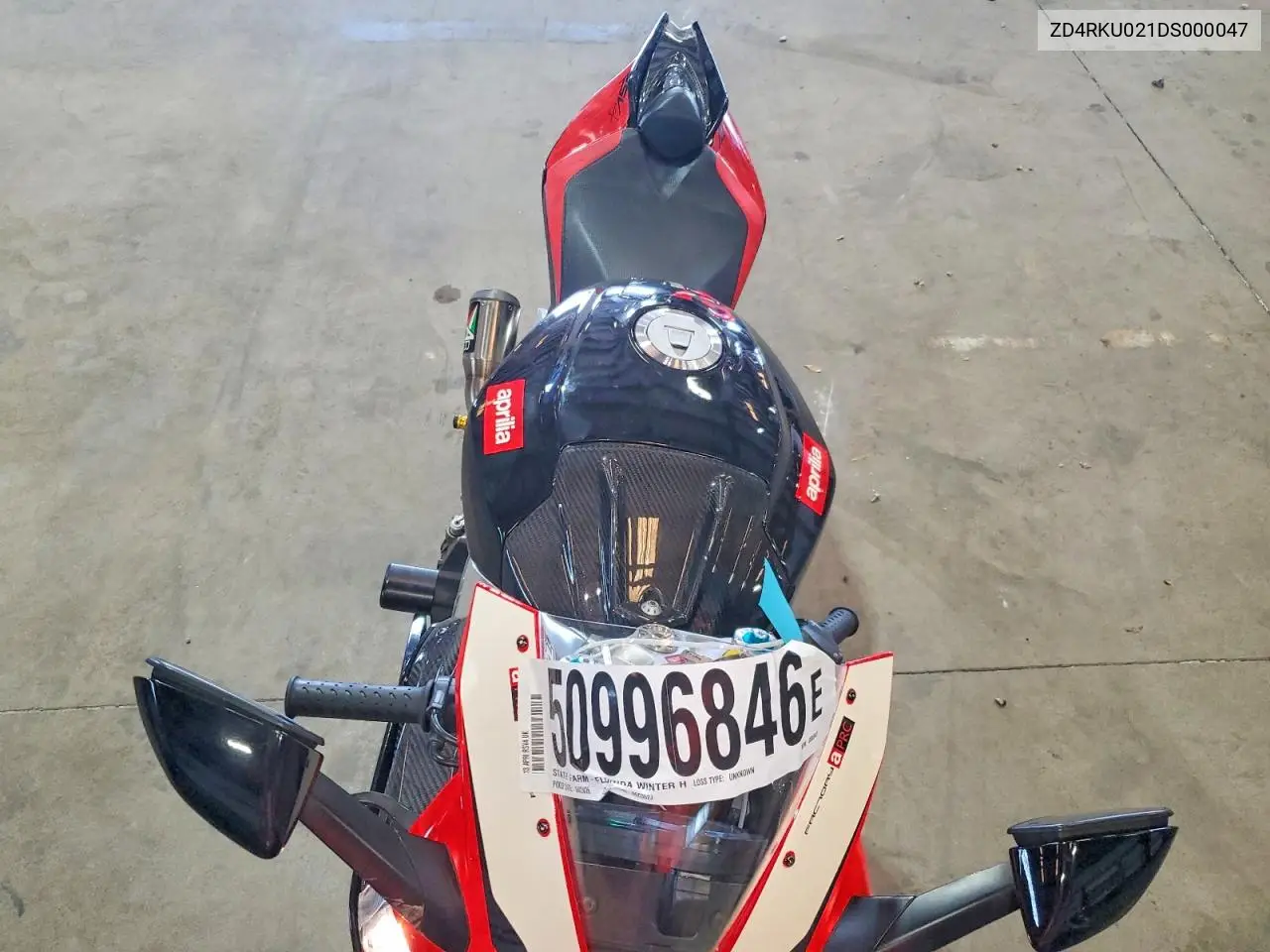 2013 Aprilia Rsv4 R-Factory VIN: ZD4RKU021DS000047 Lot: 50996846