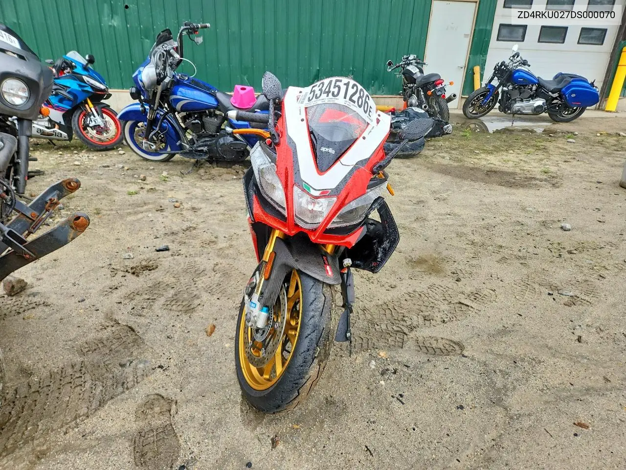 2013 Aprilia Rsv4 R-Factory VIN: ZD4RKU027DS000070 Lot: 53451286