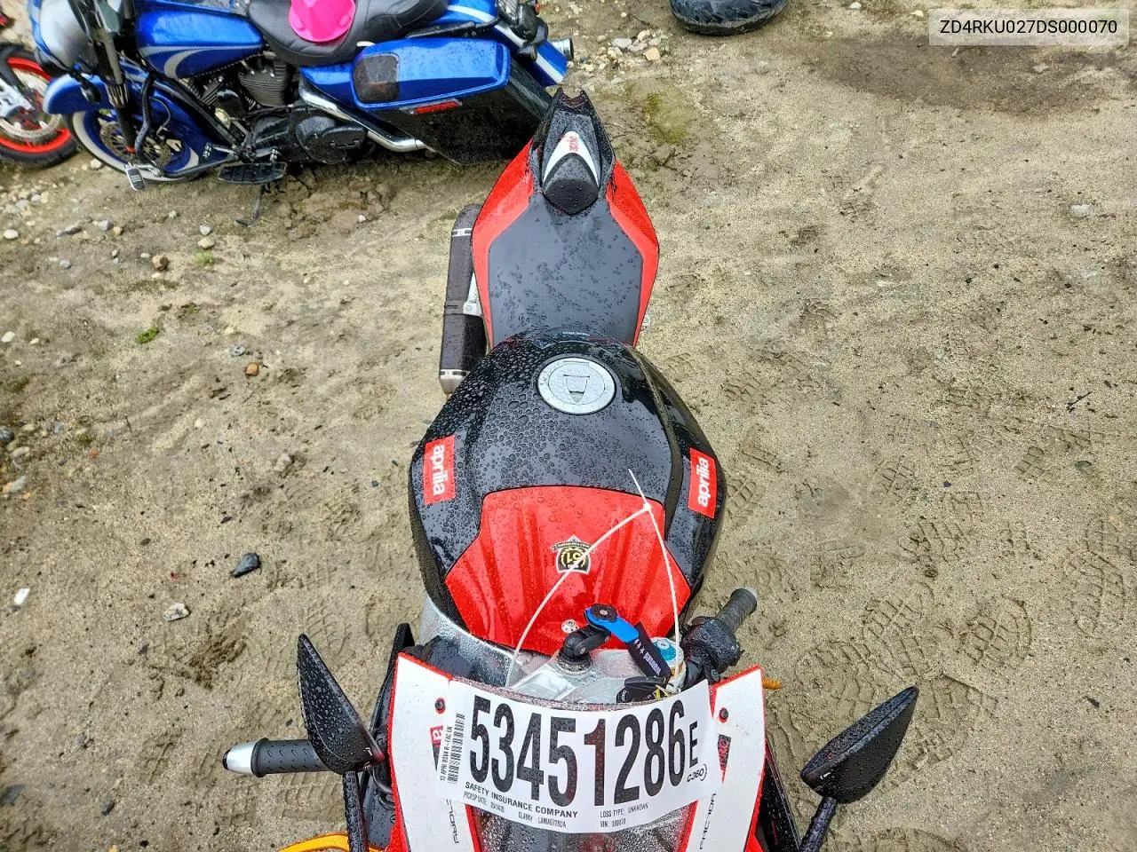 2013 Aprilia Rsv4 R-Factory VIN: ZD4RKU027DS000070 Lot: 53451286