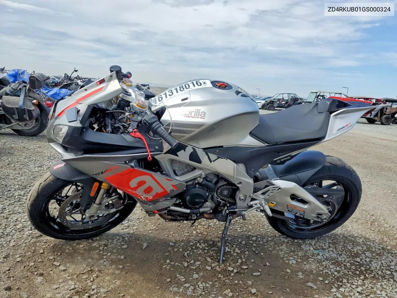 2016 Aprilia Rsv4 Rr VIN: ZD4RKUB01GS000324 Lot: 61318016