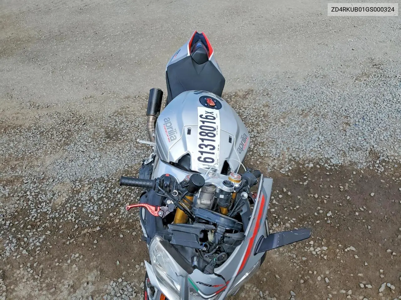 2016 Aprilia Rsv4 Rr VIN: ZD4RKUB01GS000324 Lot: 61318016