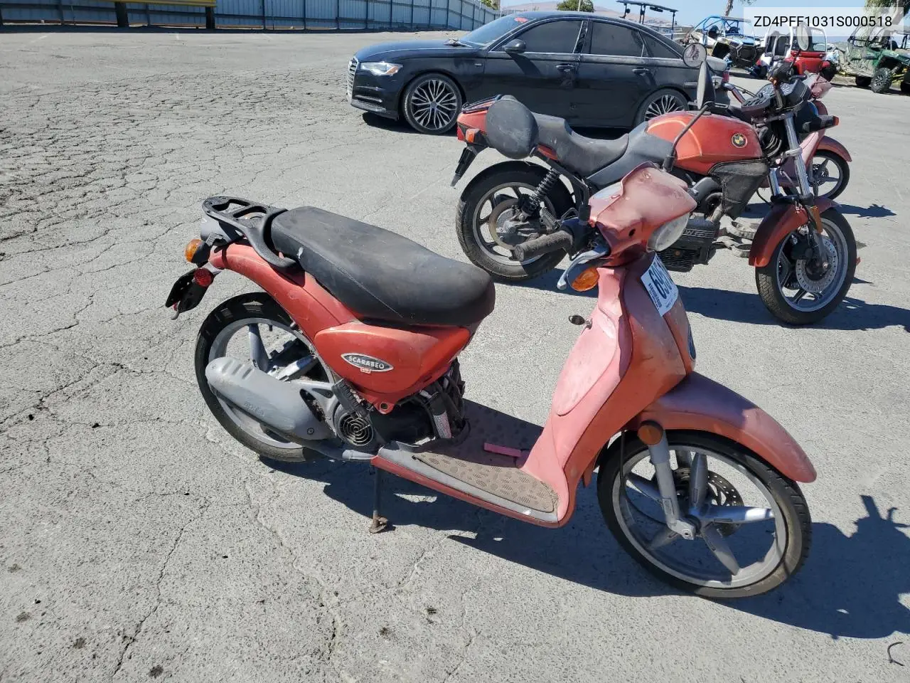 2001 Aprilia Scarabeo 50 VIN: ZD4PFF1031S000518 Lot: 69516925