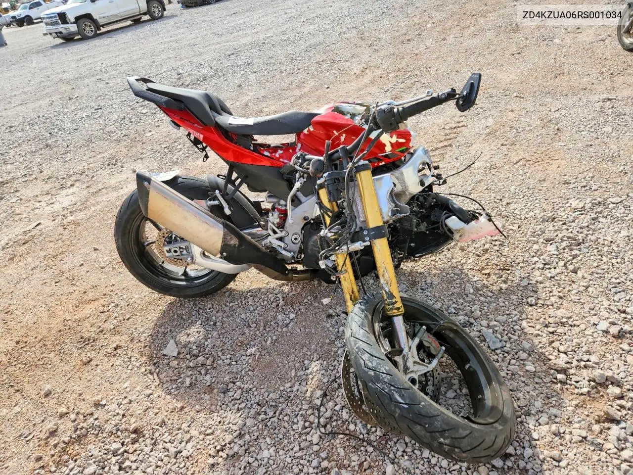2024 Aprilia Tuono V4 1100 VIN: ZD4KZUA06RS001034 Lot: 46124556